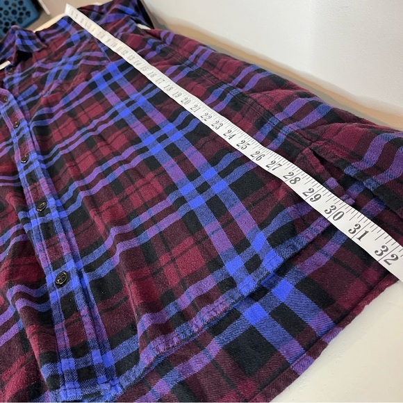 Golden by TNA Aritzia Women's Size Small Cotton Plaid Flannel Style Shirt Dress - Picture 7 of 9